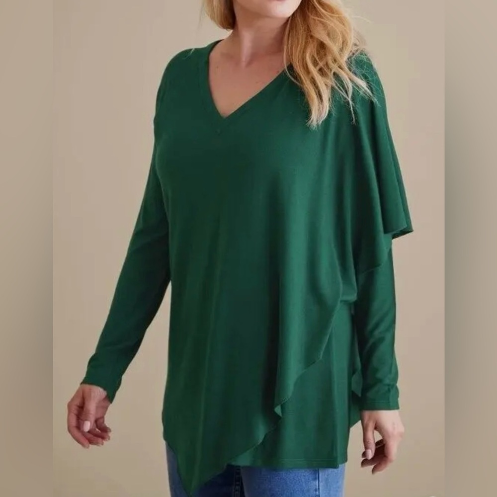 Soft Surroundings, Drapey Tunic, Jewel Green Color, Super Soft
Sz MP
NWT